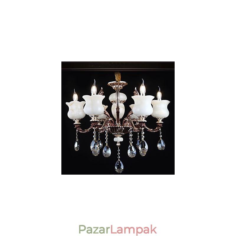 Jade cinkötvözet függőlámpa 6 Light Chandelier