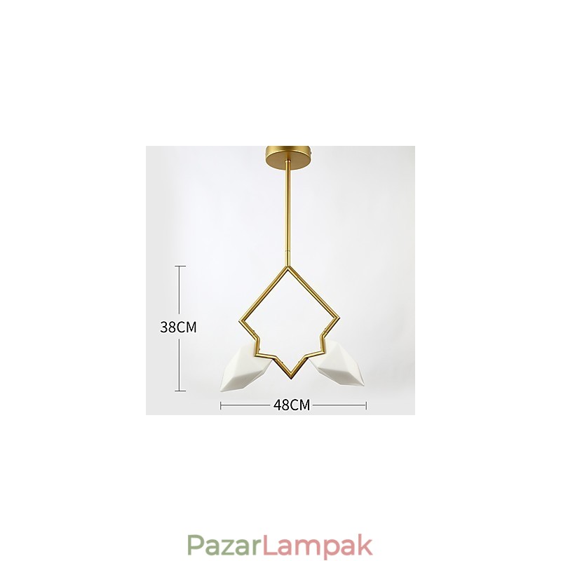 2 könnyű postmodern fém üveg őszibarack csillár lámpával a kantin díszítő függőlámpával