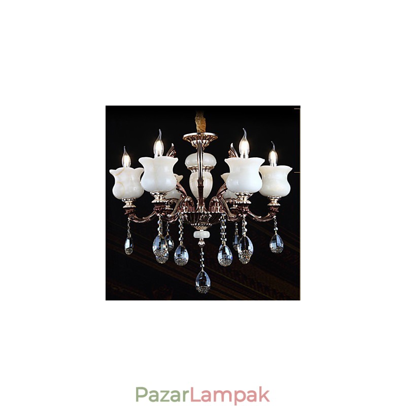 Jade cinkötvözet függőlámpa 6 Light Chandelier