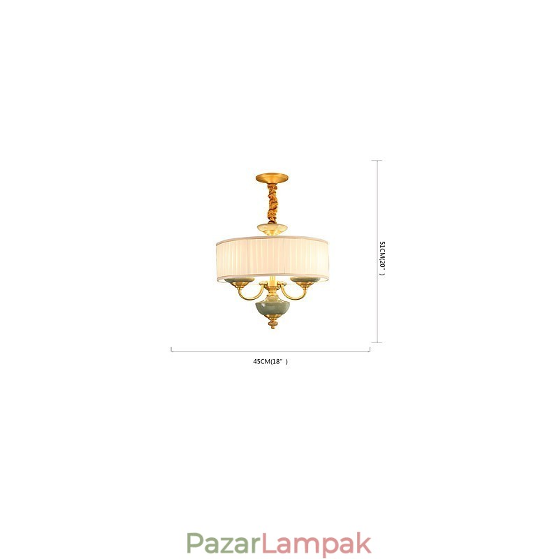 Minden réz csillár Jade dekoratív csillár