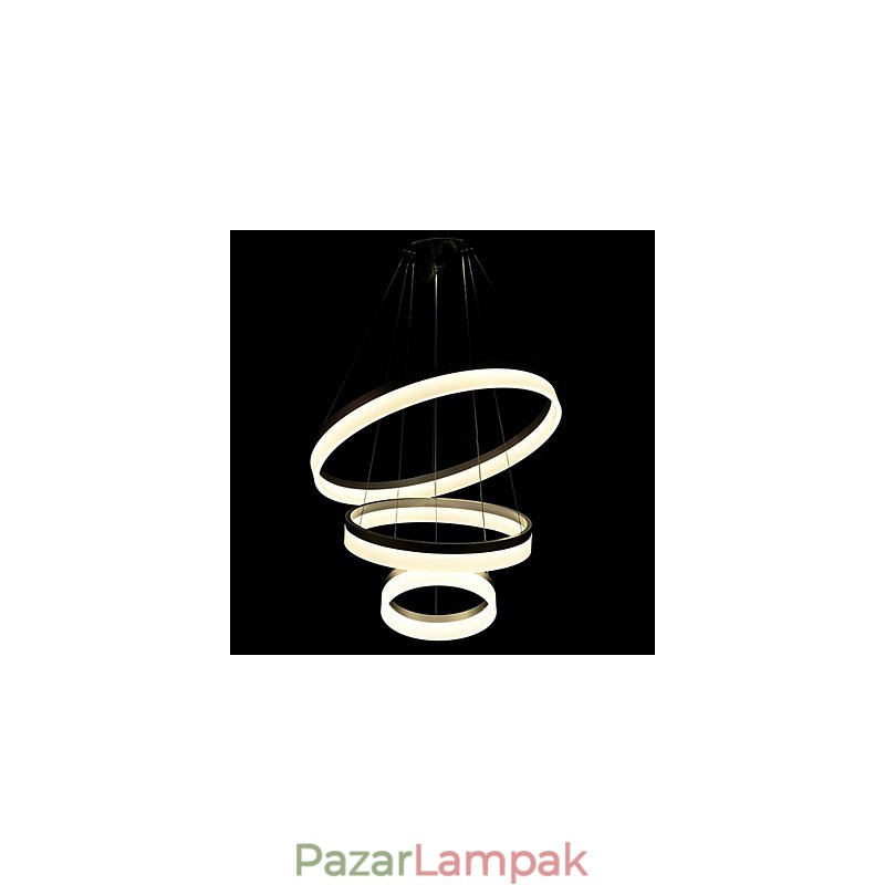 Kerek csillár lámpák Világítás Modern akril lámpák Luxus három gyűrűs mennyezeti világítótestek