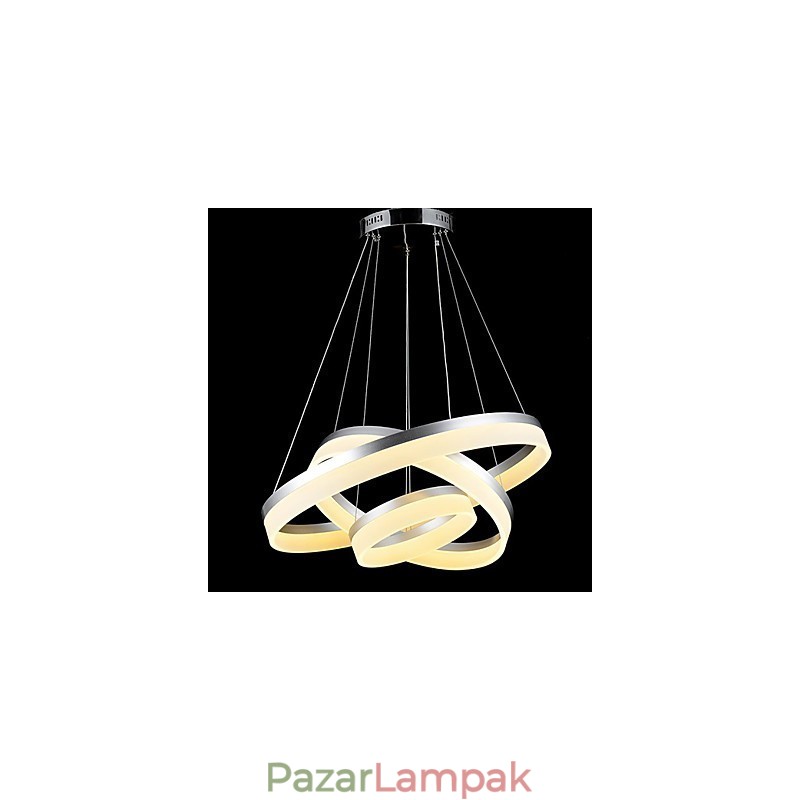 Kerek csillár lámpák Világítás Modern akril lámpák Luxus három gyűrűs mennyezeti világítótestek