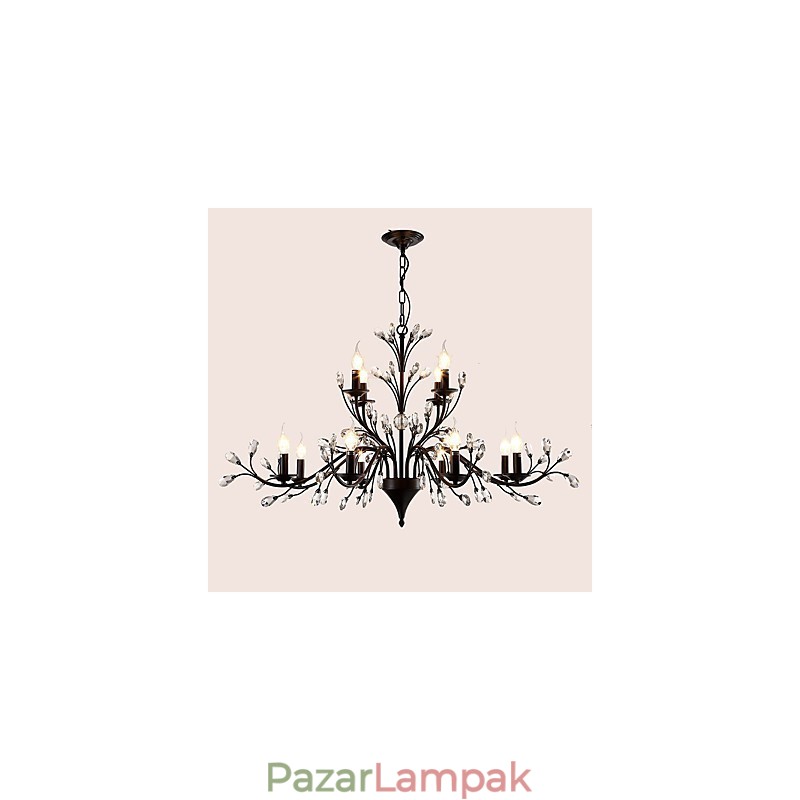 12 fényű kristálycsillár Modern, kortárs, hagyományos klasszikus, szüreti retro country festmény funkció