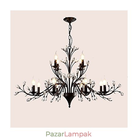 12 fényű kristálycsillár Modern, kortárs, hagyományos klasszikus, szüreti retro country festmény funkció