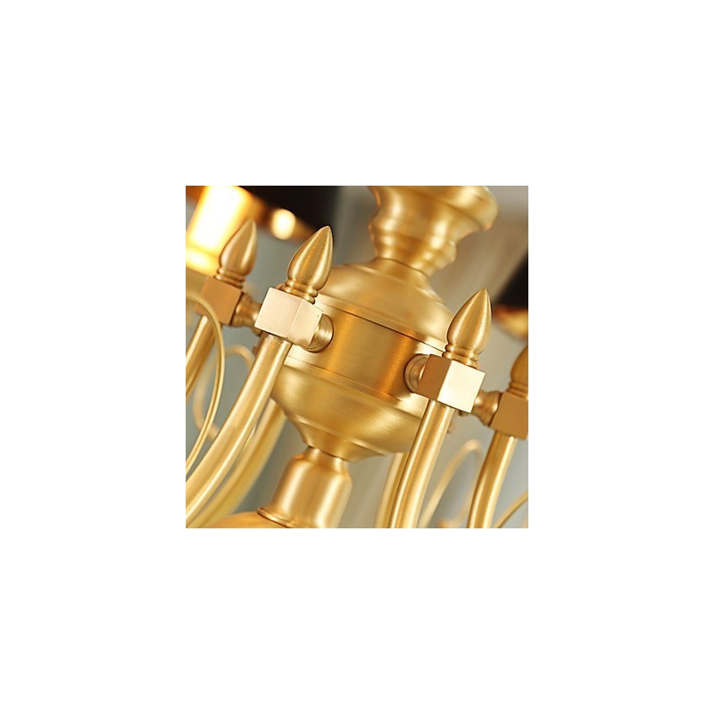 Csillár Hagyományos Classic Country Brass funkció mini stílusú fém 8 izzókhoz