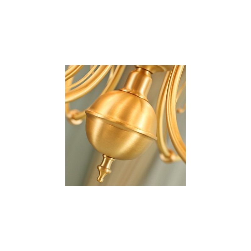 Csillár Hagyományos Classic Country Brass funkció mini stílusú fém 8 izzókhoz