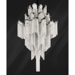 Alumínium Stream csillár Designer függeszték, ezüst színű csigalépcső lépcsőház