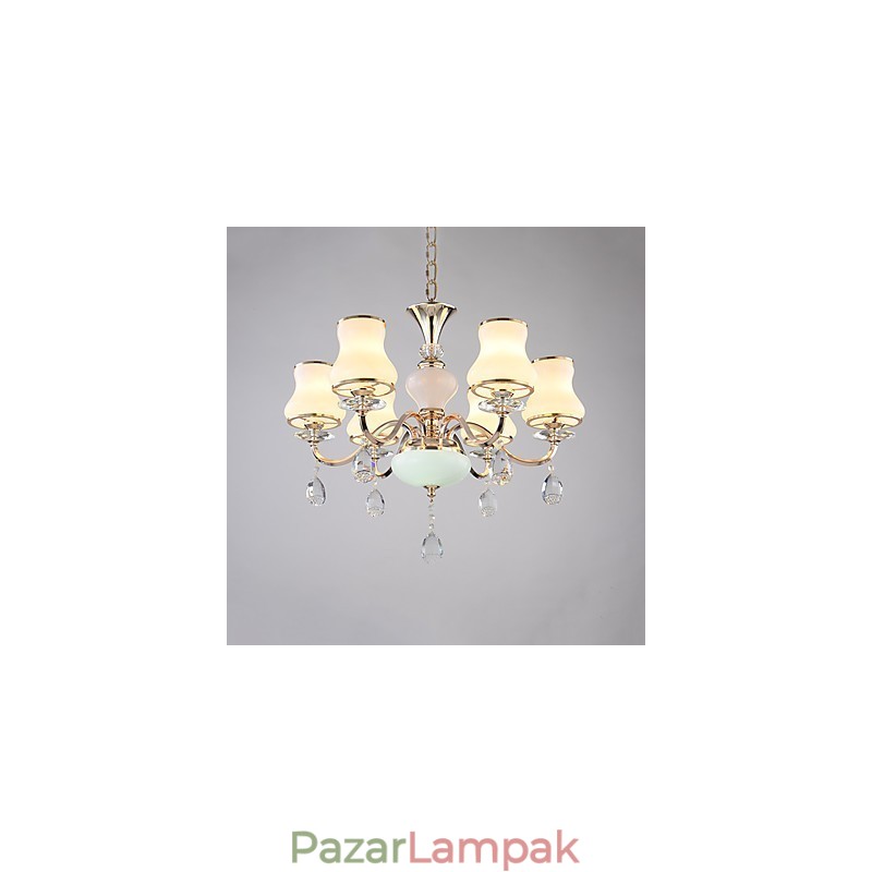 Csillár Modern, kortárs galvanizált funkció a Crystal Metal számára