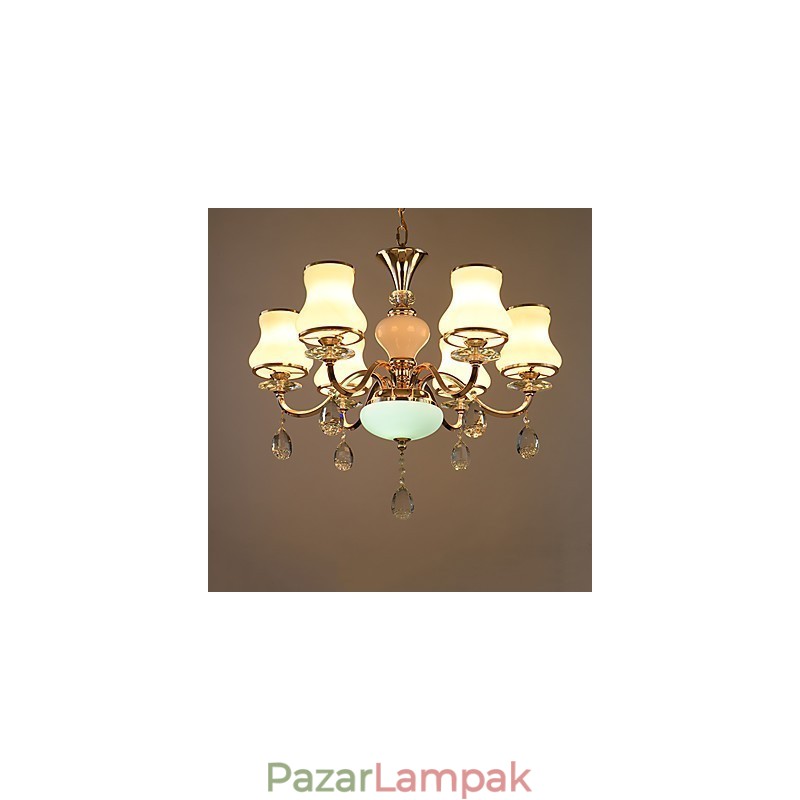 Csillár Modern, kortárs galvanizált funkció a Crystal Metal számára