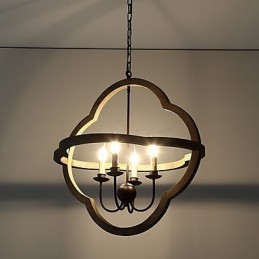 Vintage fém amerikai ipari loft festés színes fa csillár lámpa a beltéri dekoráció függőlámpa