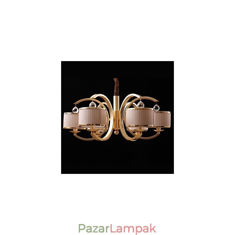 Modern kortárs bronz fémcsillár