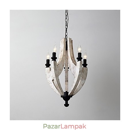 Vintage festés funkció Mini stílusú fa bambusz csillár lámpa a díszítő függőlámpa Vintage festés funkció Mini stílusú fa bambusz csillár lámpa a díszítő függőlámpa