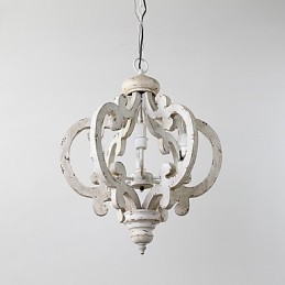 Vintage festés funkció Mini stílusú fa bambusz csillár lámpa a díszítő függőlámpa