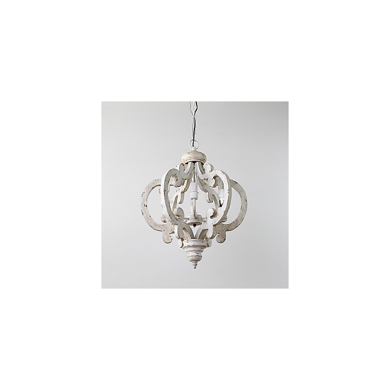 Vintage festés funkció Mini stílusú fa bambusz csillár lámpa a díszítő függőlámpa