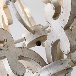 Vintage festés funkció Mini stílusú fa bambusz csillár lámpa a díszítő függőlámpa