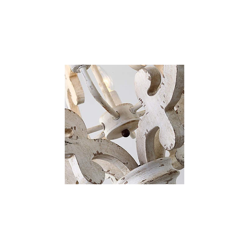 Vintage festés funkció Mini stílusú fa bambusz csillár lámpa a díszítő függőlámpa