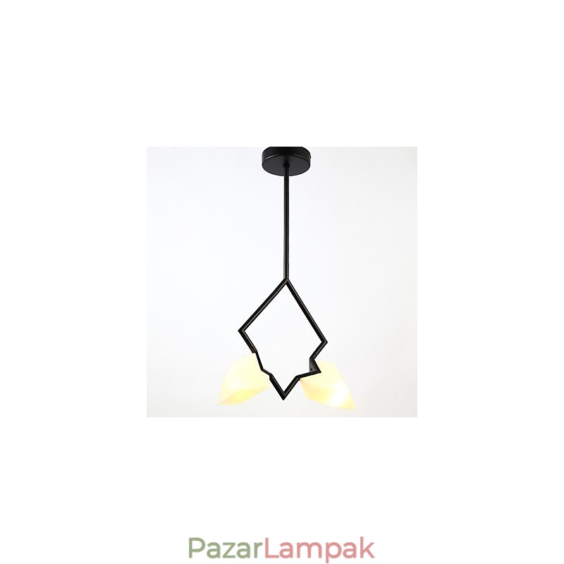 2 könnyű postmodern fém üveg őszibarack csillár lámpával a kantin díszítő függőlámpával