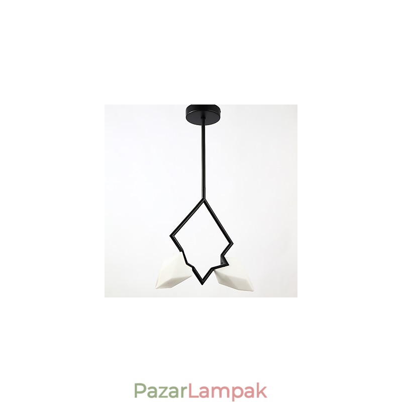 2 könnyű postmodern fém üveg őszibarack csillár lámpával a kantin díszítő függőlámpával