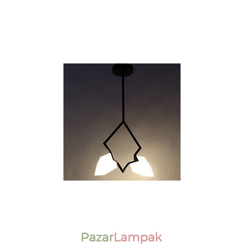 2 könnyű postmodern fém üveg őszibarack csillár lámpával a kantin díszítő függőlámpával