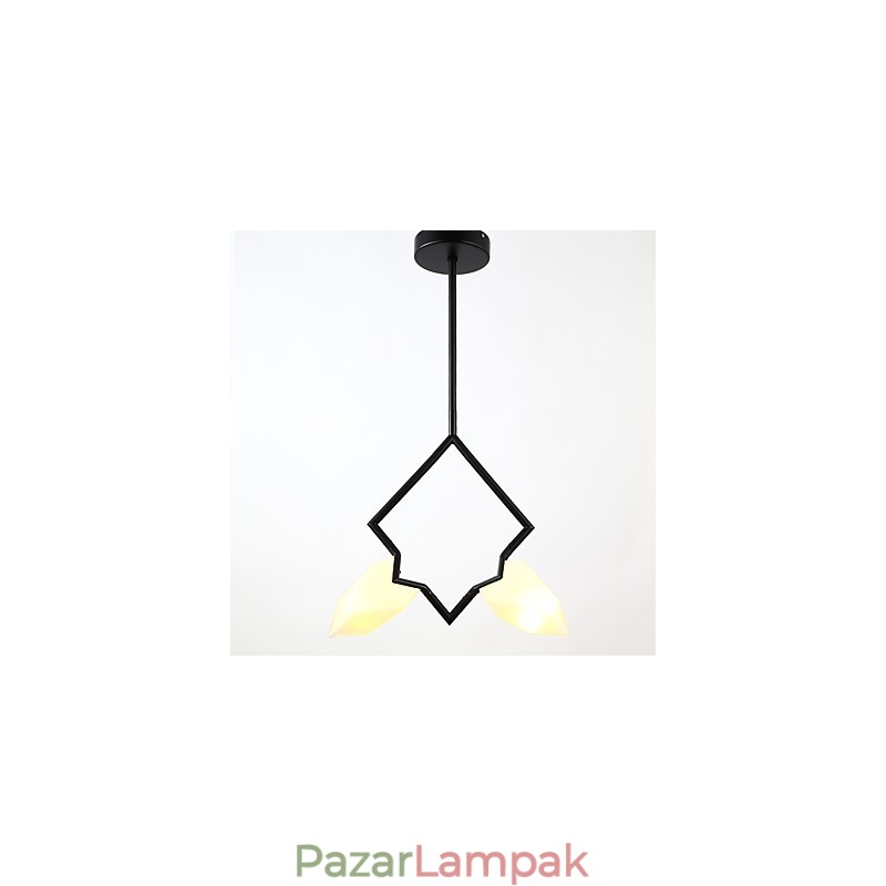 2 könnyű postmodern fém üveg őszibarack csillár lámpával a kantin díszítő függőlámpával