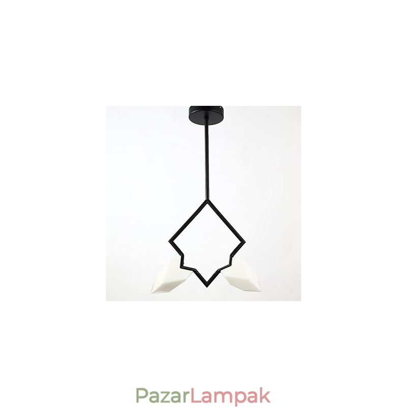 2 könnyű postmodern fém üveg őszibarack csillár lámpával a kantin díszítő függőlámpával