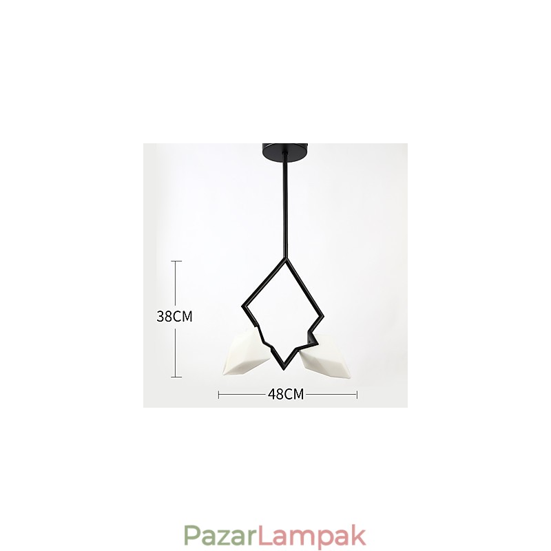 2 könnyű postmodern fém üveg őszibarack csillár lámpával a kantin díszítő függőlámpával