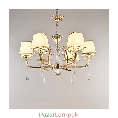 Csillár Modern, kortárs galvanizált funkció a Crystal Metal számára