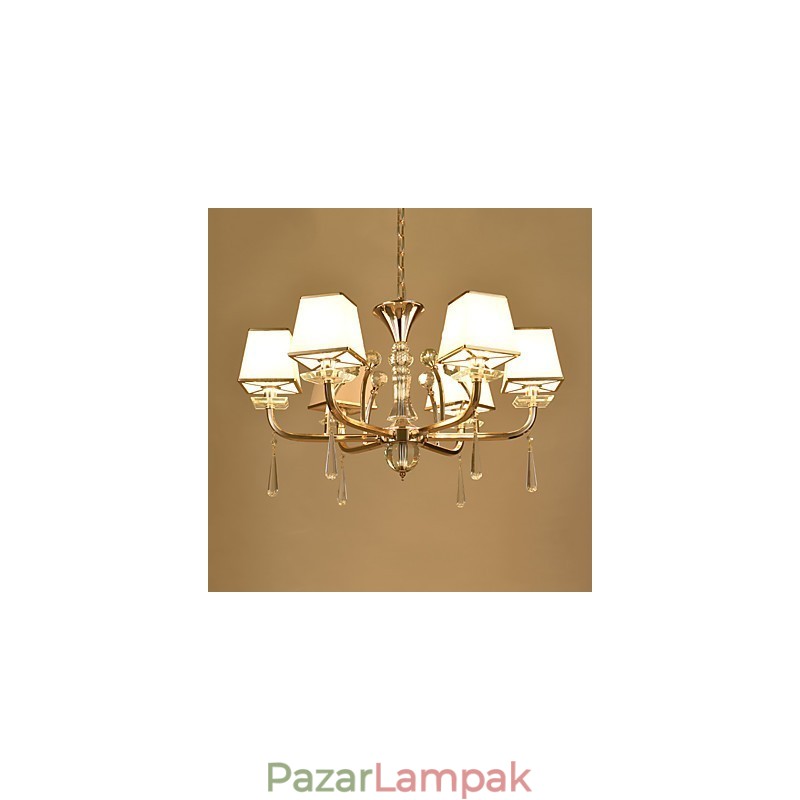 Csillár Modern, kortárs galvanizált funkció a Crystal Metal számára