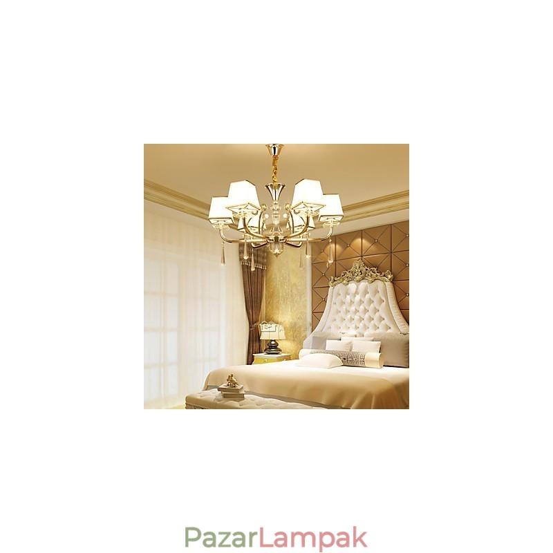 Csillár Modern, kortárs galvanizált funkció a Crystal Metal számára