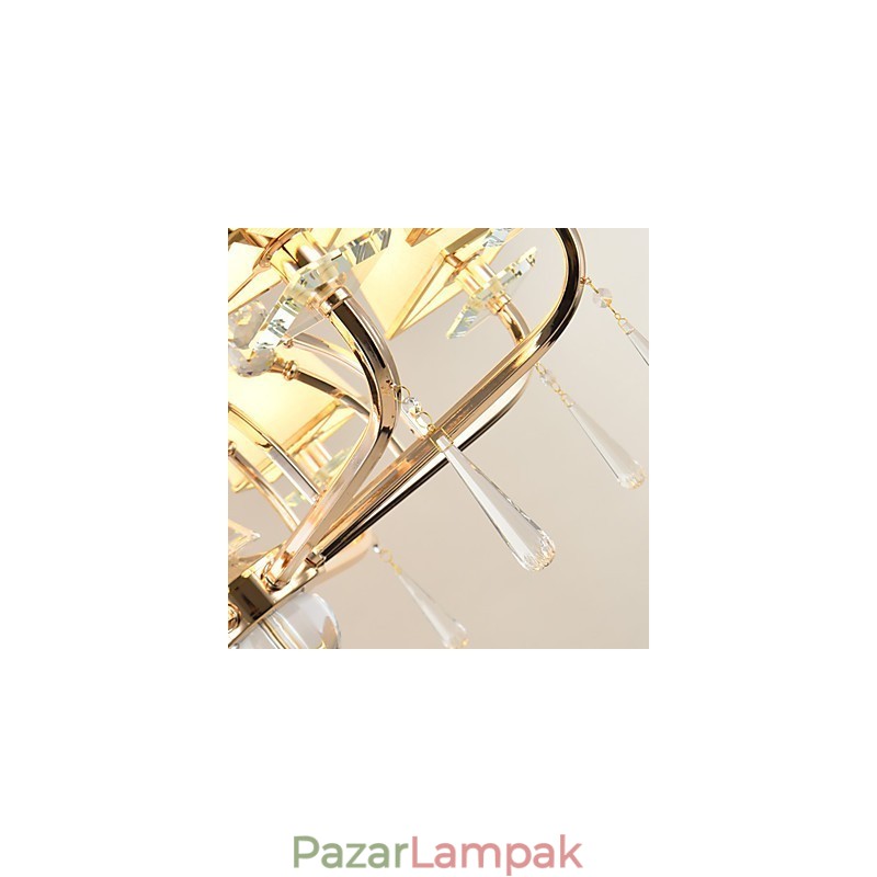 Csillár Modern, kortárs galvanizált funkció a Crystal Metal számára