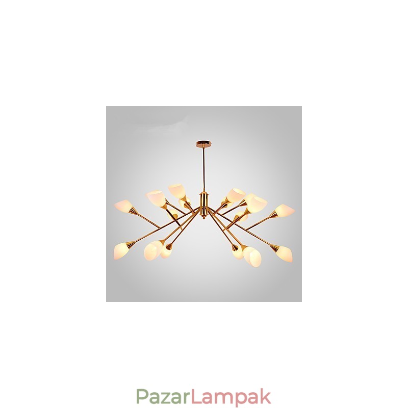 Nordic Simple Atmospheric Pasztorális csillár Kreatív Lobby Csillár lámpa