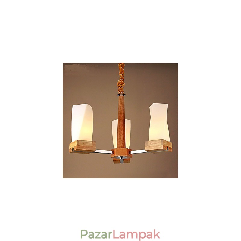 Simple Art világítás Tömör fa Creative Iiving Mennyezeti lámpa