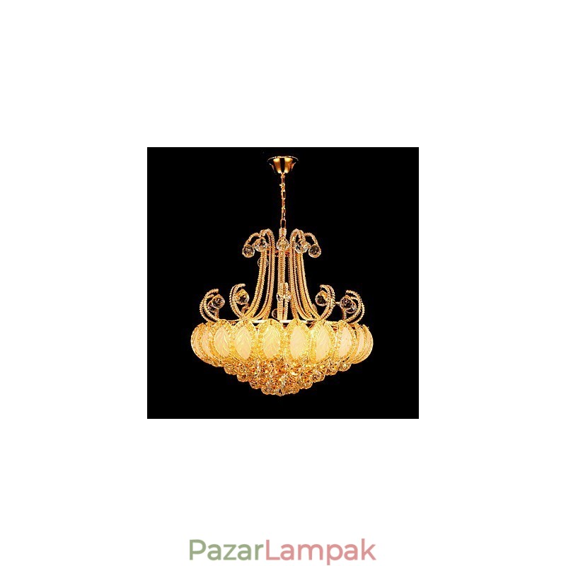 Modern luxus csillár kristály függőlámpa 50 cm átmérőjű, 8 db izzót tartalmaz