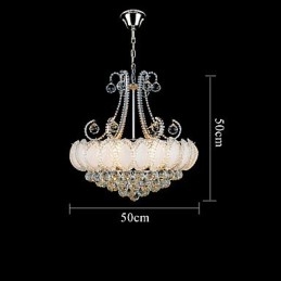 Modern luxus csillár kristály függőlámpa 50 cm átmérőjű, 8 db izzót tartalmaz
