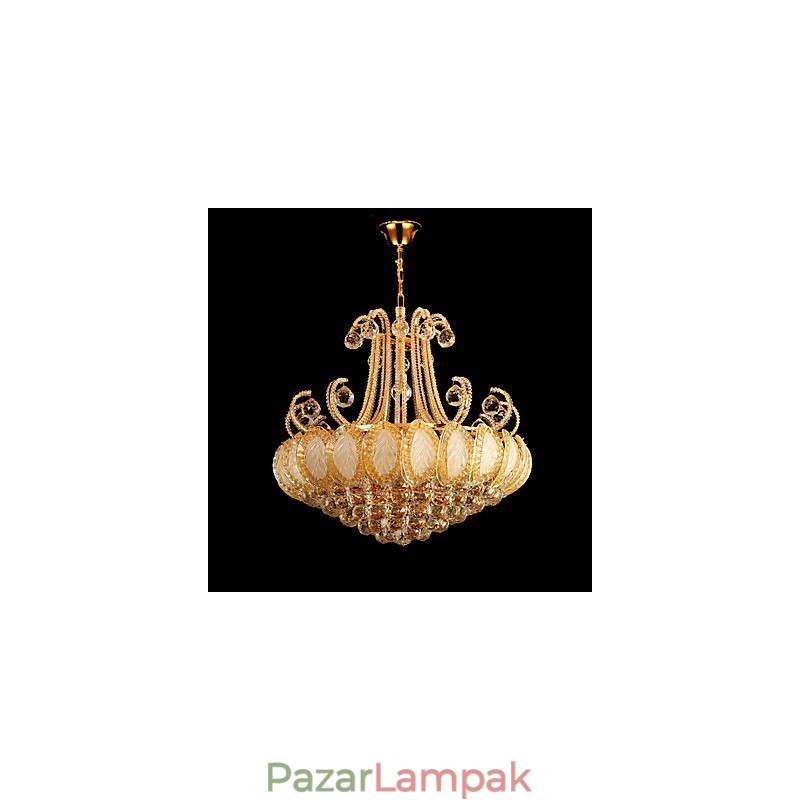 Modern luxus csillár kristály függőlámpa 50 cm átmérőjű, 8 db izzót tartalmaz