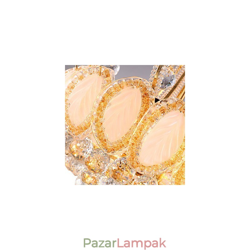 Modern luxus csillár kristály függőlámpa 50 cm átmérőjű, 8 db izzót tartalmaz