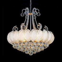 Modern luxus csillár kristály függőlámpa 50 cm átmérőjű, 8 db izzót tartalmaz