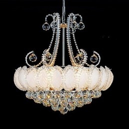 Modern luxus csillár kristály függőlámpa 50 cm átmérőjű, 8 db izzót tartalmaz