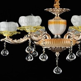 Hagyományos klasszikus cinkötvözet funkció a Crystal Mini Style fém 6 izzós csillárhoz