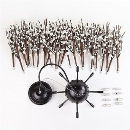 Modern csillár tűzijáték vintage kovácsoltvas 8 fénnyel Csillársziget függő világítás mennyezeti lámpa