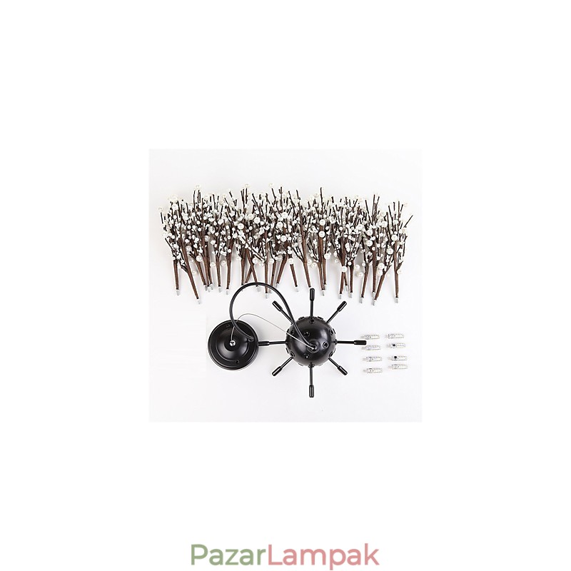 Modern csillár tűzijáték vintage kovácsoltvas 8 fénnyel Csillársziget függő világítás mennyezeti lámpa