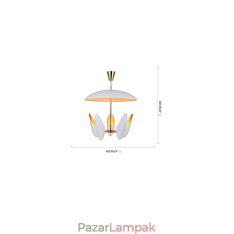 5 Light Chandelier Brief Art Modern kortárs függőlámpa