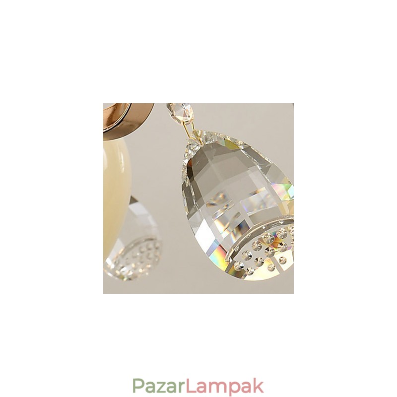 Modern, kortárs galvanizált funkció a kristályfém csillárhoz