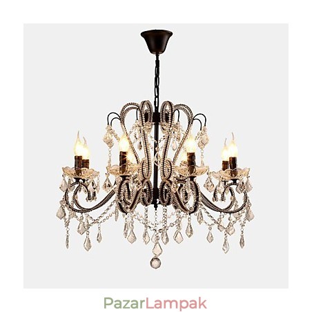 8 Lights Crystal csillár Modern, modern, hagyományos, klasszikus, rusztikus páholy Vintage retro