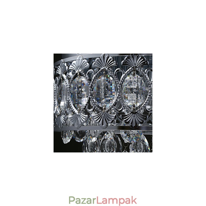 Elegáns modern átlátszó kristálycsillár 4 lámpával