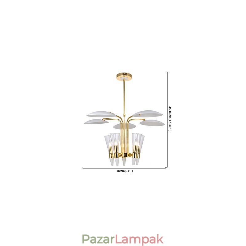 Személyre szabott, állítható irányú Art csillár lámpacsillár