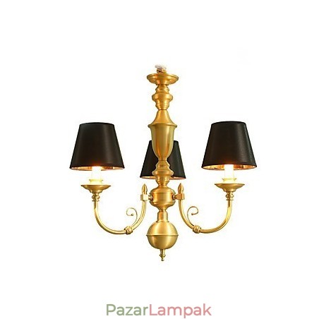 Csillár Hagyományos Classic Country Brass funkció mini stílusú fém 3 izzókhoz Csillár Hagyományos Classic Country Brass funkció mini stílusú fém 3 izzókhoz