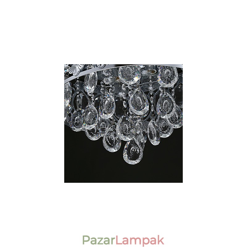 Elegáns modern átlátszó kristálycsillár 4 lámpával