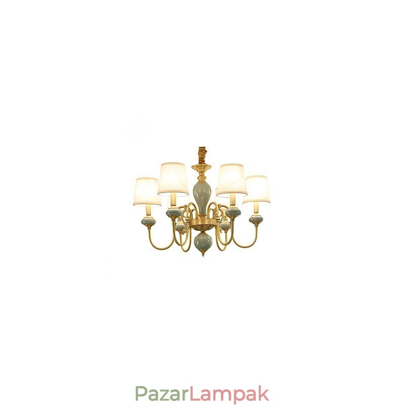 Csillár Traditional Classic Country Brass funkció mini stílusú fém 6 izzókhoz