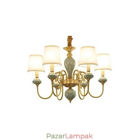 Csillár Traditional Classic Country Brass funkció mini stílusú fém 6 izzókhoz Csillár Traditional Classic Country Brass funkció mini stílusú fém 6 izzókhoz